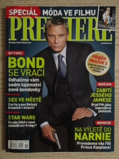 FILMOVÝ ČASOPIS PREMIERE, H. FORD, ADDAMSOVA RODINA, STAR WARS, BOND SE ZLOBÍ, ČERVEN/2008