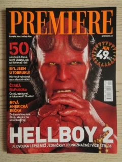 FILMOVÝ ČASOPIS PREMIERE, HELLBOY 2, D. FELDMAN, PRÁZDNINY V ŘÍMĚ, R. DOWNEY JR., ZÁŘÍ/2008