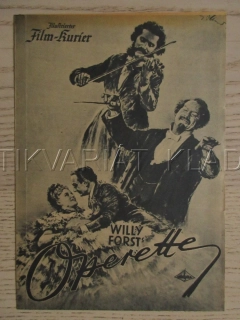 OPERETA, W. FORST, P. HÖRBIGER, L. SEZAK, FILM KURIER VBŠ Č. 3