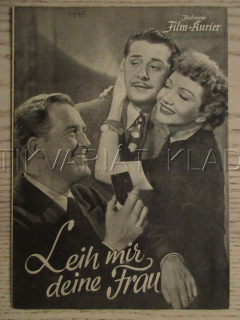 PŮJČENÁ ŽENA, R. FORAN, C. COLBERT, D. AMECHE, FILM USA, FILM KURIER VBŠ Č. 589