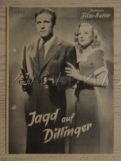 DILLINGER, L. TIERNEY, A. JEFFREYS, E. LOWE, FILM USA, FILM KURIER VBŠ Č. 873
