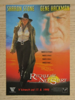 RYCHLEJŠÍ NEŽ SMRT, S. STONE, G. HACKMAN, FILMOVÝ LETÁK