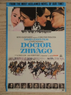 DOKTOR ŽIVAGO, J. CHRISTIE, G. CHAPLIN, FILMOVÝ LETÁK