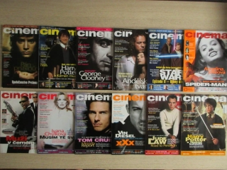FILMOVÝ ČASOPIS CINEMA, Č. 1-12/2002, PÁN PRSTENŮ, R. CROWE, G. CLOONEY, J. CUSACK, J. FOSTER, K. COSTNER, A. JOLIE, W. SMITH, T. L. JONES, I. CHÝLKOVÁ, T. CRUISE, V. DIESEL, E. NORTON, R. RODRIGUEZ, **an 