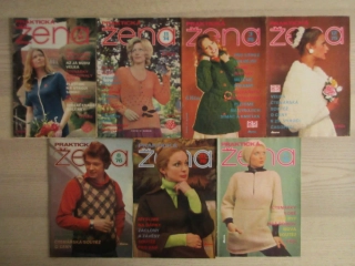 7X ČASOPIS PRAKTICKÁ ŽENA, R. 1974-1976, HÁČKOVÁNÍ, MÓDA, **an 