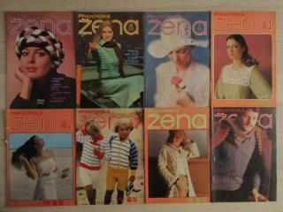 8X ČASOPIS PRAKTICKÁ ŽENA, R. 1977 A 1980, HÁČKOVÁNÍ, ODĚVY, MÓDA, **an 