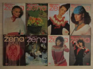 8X ČASOPIS PRAKTICKÁ ŽENA, R. 1981 A 1984, HÁČKOVÁNÍ, ODĚVY, MÓDA, **an 