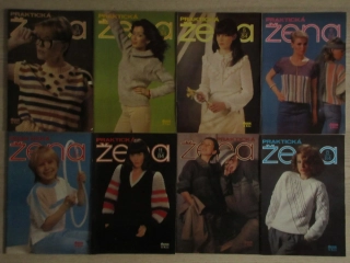 8X ČASOPIS PRAKTICKÁ ŽENA, R. 1984, Č. 3-9, 11, HÁČKOVÁNÍ, ODĚVY, MÓDA, **an 