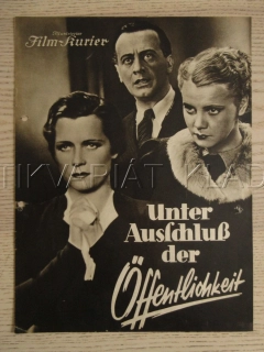 UNTER AUSSCHLUß DER ÖFFENTLICHKEIT, O. TSCHECHOWA, A. ABEL, S. PETERS, FILM SRN, FILM KURIER VBŠ Č. 2642
