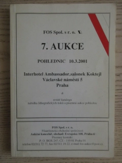7. AUKCE POHLEDNIC A LITHOGRAFICKÝCH TISKŮ, **an