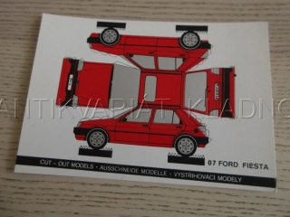 ČERVENÝ AUTOMOBIL 07 FORD FIESTA, VYSTŘIHOVACÍ MODELY