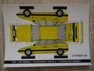ŽLUTÝ AUTOMOBIL CITROEN XM, VYSTŘIHOVACÍ MODELY