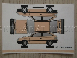ŽLUTÝ AUTOMOBIL 06 OPEL ASTRA, VYSTŘIHOVACÍ MODELY
