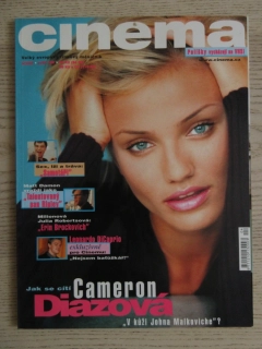 FILMOVÝ ČASOPIS CINEMA, Č. 4/2000, CAMERON DIAZ, MATT DAMON, CHARLES LAUGHTON, CLAUDETTE COLBERT, CTE BLANCHETT, GWYNETH PALTROW AJ.