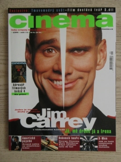 FILMOVÝ ČASOPIS CINEMA, Č. 9/2000, JIM CARREY, WOLFGANG PETERSEN, ROSANNA ARQUETTE, FOREST WHITAKER, MARIE DRESSLER, CHRISTIAN BALE, PAUL VERHOEVEN AJ.