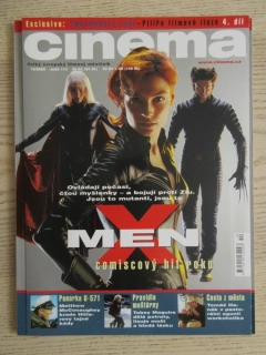 FILMOVÝ ČASOPIS CINEMA, Č. 10/2000, X-MEN, LIONEL BARRYMORE EVA HOLUBOVÁ, PATRICK STEWART, JON BON JOVI, REBELOVÉ AJ.