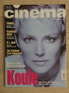 FILMOVÝ ČASOPIS CINEMA, Č. 4/98, SHARON STONE, DUSTIN HOFFMAN, SAMUEL L. JACKSON, WILLIAM HOLDEN, GRACE KELLYOVÁ, KEVIN COSTNER, ROBIN WILLIAMS AJ.