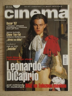 FILMOVÝ ČASOPIS CINEMA, Č. 5/98, LEONARDO DICAPRIO, GWYNETH PALTROW, GODZILLA, MUŽ SE ŽELEZNOU MASKOU, GARY COOPER, PŘÍPAD KAPITÁNA DREYFUSE AJ.