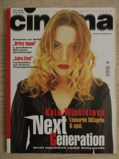 FILMOVÝ ČASOPIS CINEMA, Č. 6/98, KATE WINSLET, CAMERON DIAZ, MARTIN SCORSESE, MIROSLAV DONUTIL, DREW BARRYMORE, NEXT GENERATION, STŘELCI NA ÚTĚKU, THEODOR PIŠTĚK, SHIRLEY BOOTHOVÁ, AUDREY HEPBURN AJ.