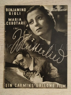 MATČINA PÍSEŇ, B. GIGLI, M. CEBOTARI, H. MOSER,FILM IT, FILM KURIER VBŠ Č. 2749