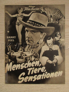 MENSCHEN, TIERE, SENSATIONEN, H. PIEL, E. WENDT, R. EWELER, FILM NĚM. ŘÍŠE, FILM KURIER VBŠ Č. 2875