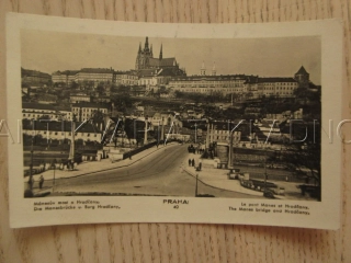 MÁNESŮV MAST A HRADČANY, OKRES PRAHA, POHLEDNICE 1180