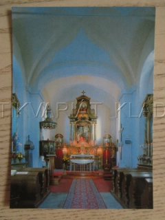 KŘEČOVICE, INTERIÉR KOSTELA SV. LUKÁŠE, OKRES BENEŠOV, POHLEDNICE 1276