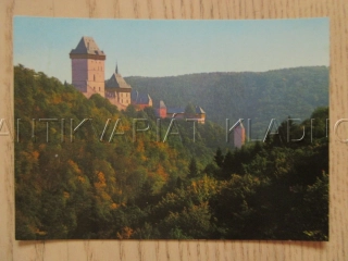 KRÁLOVSKÝ HRAD KARLŠTEJN, POHLED OD SEVEROZÁPADU, OKRES BEROUN, POHLEDNICE 1334