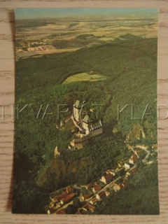 HRAD KARLŠTEJN, LETECKÝ POHLED, OKRES BEROUN, POHLEDNICE 1339