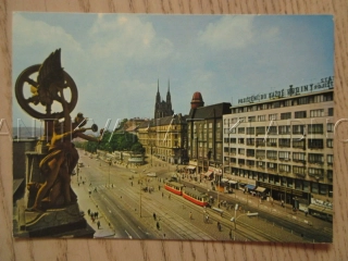 BRNO, NÁMĚSTÍ ČESKOSLOVENSKÉ ARMÁDY, TRAMVAJE, OKRES BRNO-MĚSTO, POHLEDNICE 1356