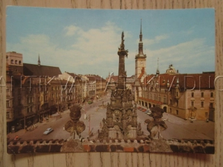 OLOMOUC, NÁMĚSTÍ MÍRU, SLOUP NEJSVĚTĚJŠÍ TROJICE, VETERÁNY, OKRES OLOMOUC, POHLEDNICE 1359