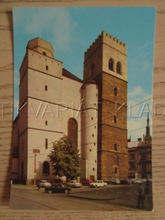 OLOMOUC, ZÁPADNÍ PRŮČELÍ MOŘICKÉHO CHRÁMU, VETERÁNY, OKRES OLOMOUC, POHLEDNICE 1365