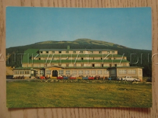 KRKONOŠE, ŠPINDLERŮV MLÝN, ZOTAVOVNA ROH ŠPINDLEROVA BOUDA, VETERÁNY - TRABANT?, OKRES TRUTNOV, POHLEDNICE 1378