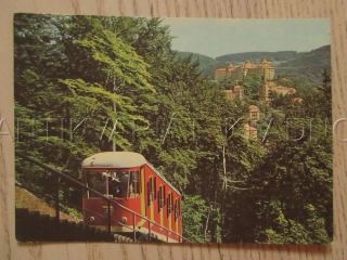 KARLOVY VARY, CELKOVÝ POHLED - V POZADÍ SANATORIUM IMPERIAL, LANOVÁ DRÁHA, VŮZ DIANA?, OKRES KARLOVY VARY, POHLEDNICE 1382