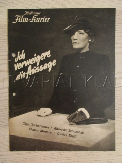 ICH VERWEIGERE DIE AUSSAGE, O. TSCHECHOWA, G. DIESSL, H. HÜBNER, FILM NĚM. ŘÍŠE, FILM KURIER VBŠ Č. 2934