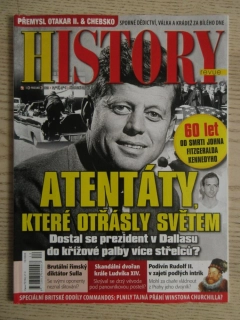 HISTORY REVUE 12/2023, ČASOPIS O HISTORII, ATENTÁTY, KTERÉ OTŘÁSLY SVĚTEM: DOSTAL SE PREZIDENT V DALLASU DO KŘÍŽOVÉ PALBY VÍCE STŘELCŮ?