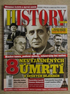 HISTORY REVUE 8/2024, ČASOPIS O HISTORII, 8 NEVYJASNĚNÝCH ÚMRTÍ V ČESKÝCH DĚJINÁCH