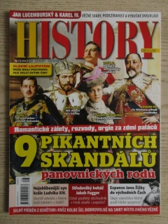 HISTORY REVUE 8/2025, ČASOPIS O HISTORII, 9 PIKANTNÍCH SKANDÁLŮ PANOVNICKÝCH RODŮ