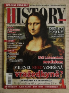 HISTORY REVUE 10/2012, ČASOPIS O HISTORII, STÁL LEONARDOVI MODELEM MILENEC NEBO VZNEŠENÁ VRAŽEDKYNĚ?