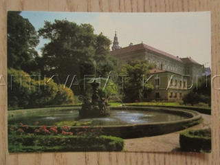 KROMĚŘÍŽ - PODZÁMECKÁ ZAHRADA, FONTÁNA S POHLEDEM NA ZÁMEK, OKRES KROMĚŘÍŽ, POHLEDNICE 1422