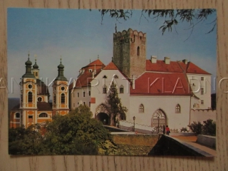VRANOV NAD DYJÍ, ZÁMEK, VSTUPNÍ PRŮČELÍ ZÁMKU, OKRES ZNOJMO, POHLEDNICE 1446