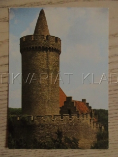 HRAD KOKOŘÍN, POHLED OD ZÁPADU K HLAVNÍ VĚŽI, OKRES MĚLNÍK, POHLEDNICE 1477