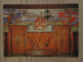 HRAD KOKOŘÍN, POHLED DO SÍNĚ V 2. PATŘE, OKRES MĚLNÍK, POHLEDNICE 1480