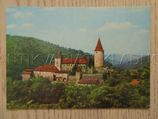 KŘIVOKLÁT, HRAD, POHLED OD JIHU, OKRES RAKOVNÍK, POHLEDNICE 1542