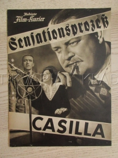 SENSAČNÍ PROCES CASILLA, H. GEORGE, J. FREYBE, A. HEHN, FILM NĚM. ŘÍŠE, FILM KURIER VBŠ Č. 2974