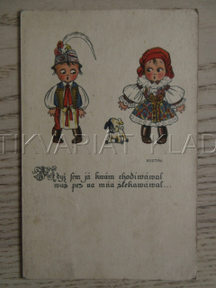 PES, DĚTI, KROJ, POHLEDNICE 1634
