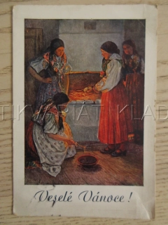 VESELÉ VÁNOCE, KROJE, POHLEDNICE 1642