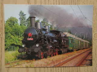 PARNÍ VŮZ 434.2186, "ČTYŘKOLÁK", ŽELEZNICE, LETOVISKO ČERNOŠICE, POHLEDNICE 1646