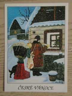ČESKÉ VÁNOCE, JOSEF LADA, SLOUHA, ZIMA, SNÍH, POHLEDNICE 1647