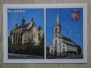 KLADNO, GYMNÁZIUM, NÁMĚSTÍ STAROSTY PAVLA - KOSTEL NANEBEVZETÍ PANNY MARIE, OKRES KLADNO, POHLEDNICE 1760